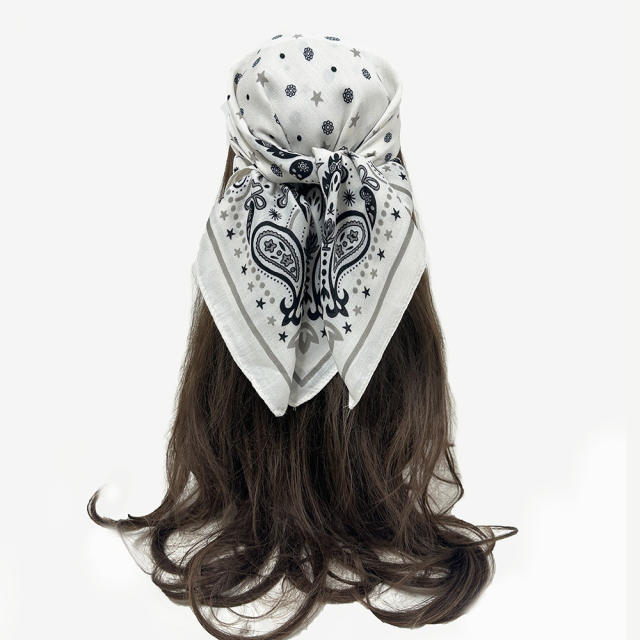 Autumn winter paisley pattern square scarf head scarf