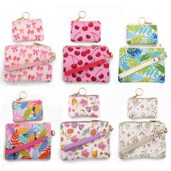 Colorful painting two bags clutch bag coin purse bag