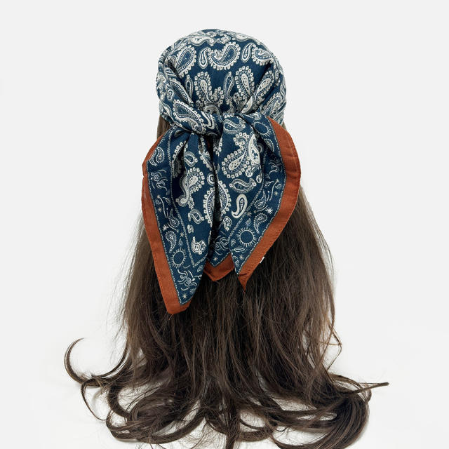 Autumn winter paisley pattern square scarf head scarf