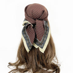 Autumn winter paisley pattern square scarf head scarf
