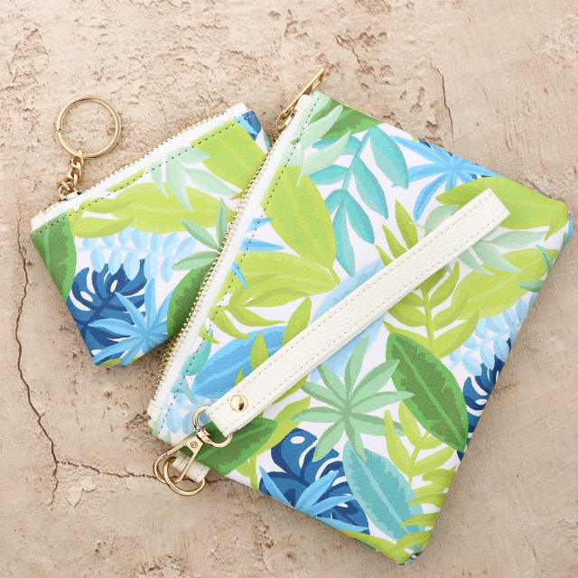 Colorful painting two bags clutch bag coin purse bag