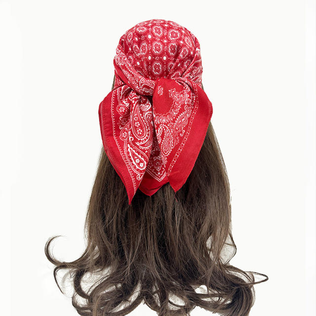 Autumn winter paisley pattern square scarf head scarf