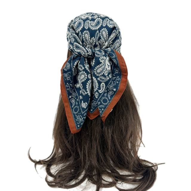 Autumn winter paisley pattern square scarf head scarf