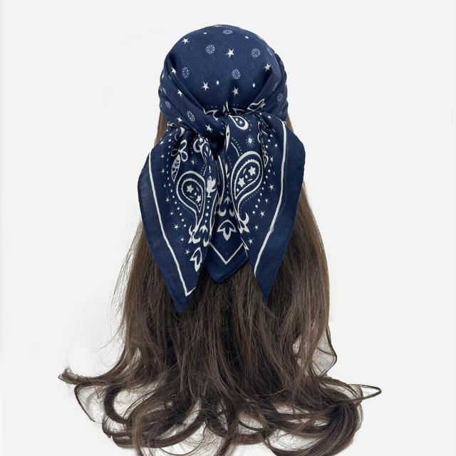 Autumn winter paisley pattern square scarf head scarf