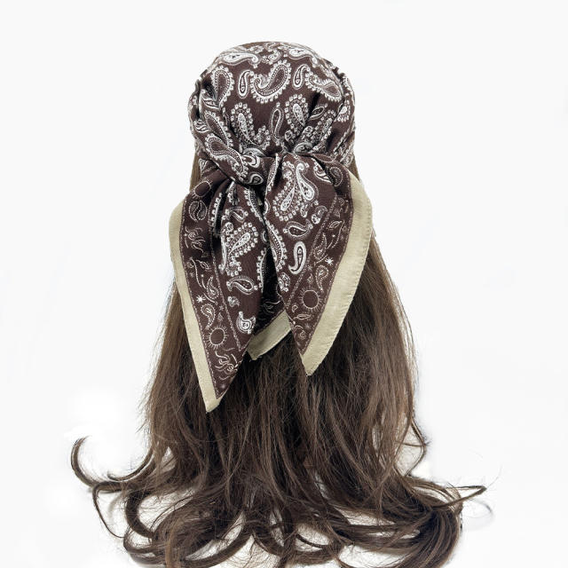 Autumn winter paisley pattern square scarf head scarf