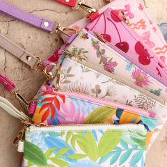 Colorful painting two bags clutch bag coin purse bag
