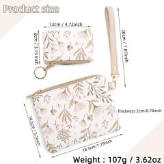 Colorful painting two bags clutch bag coin purse bag