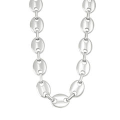 Hot-Selling Coffee Bean Hip-Hop 18K Gold stainless Steel Necklace Bracelet Set Stainless Steel Pig Nose Jewelry