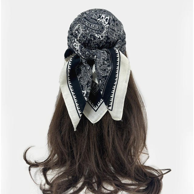 Autumn winter paisley pattern square scarf head scarf