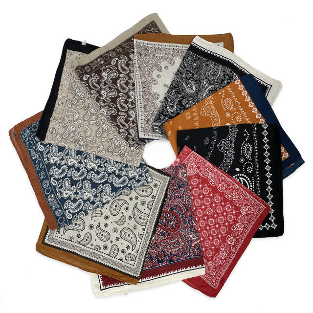 Autumn winter paisley pattern square scarf head scarf