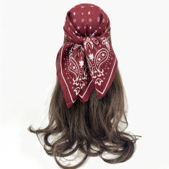 Autumn winter paisley pattern square scarf head scarf