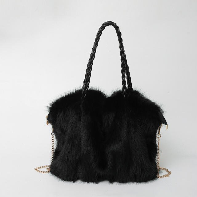 New Autumn Winter Fluffy Bag Women's Portable Shoulder Bag Large Capacity Crossbody Bag Tote Fluffy Bag