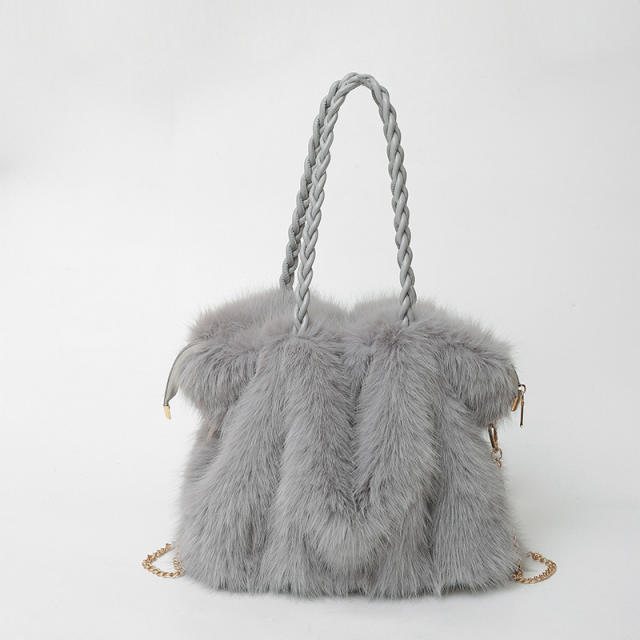 New Autumn Winter Fluffy Bag Women's Portable Shoulder Bag Large Capacity Crossbody Bag Tote Fluffy Bag