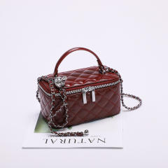 New design quilted pattern box bag chain bag crossbody bag