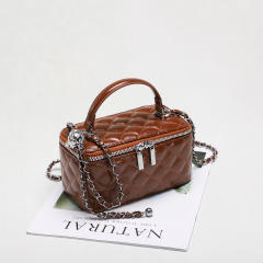 New design quilted pattern box bag chain bag crossbody bag