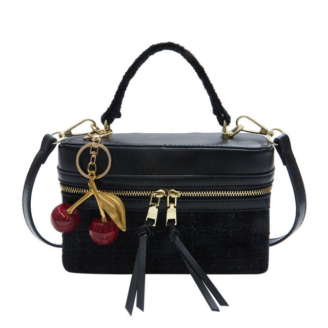 Channel style christmas new year box bag handbag crossbody bag