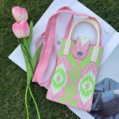Holiday coloful kniited phone bag crossbody bag