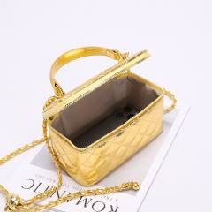 New design quilted pattern box bag chain bag crossbody bag