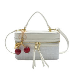 Channel style christmas new year box bag handbag crossbody bag