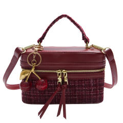 Channel style christmas new year box bag handbag crossbody bag