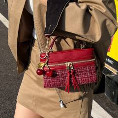 Channel style christmas new year box bag handbag crossbody bag