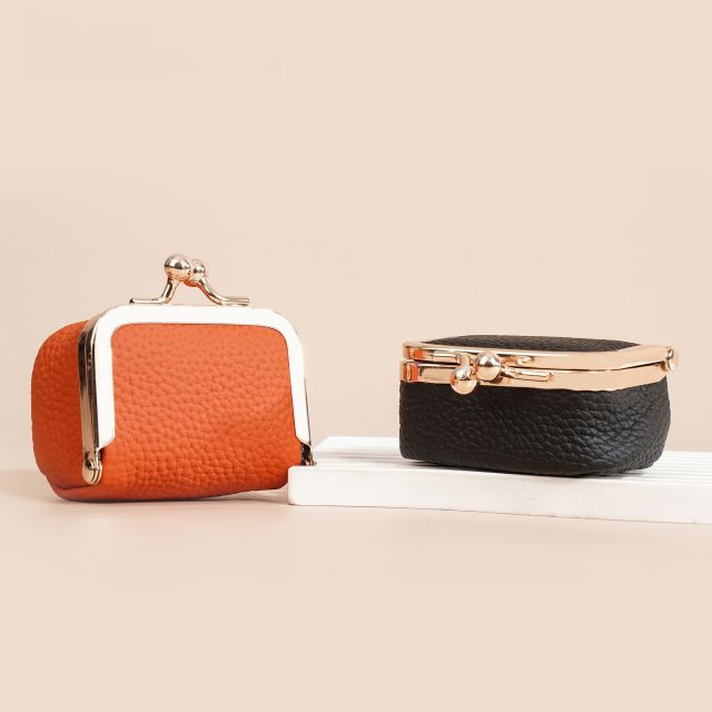 New Women's Coin Purse Genuine Leather Mini Earrings Ring Necklace Jewelry Box