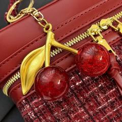 Channel style christmas new year box bag handbag crossbody bag