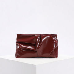 Easy match fold pattern PU leather clutch bag evening bag