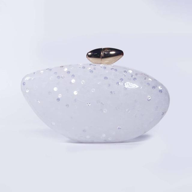 New Bag Women's Fashionable Bullet Acrylic Simple Evening Bag Clutch Bag for Women