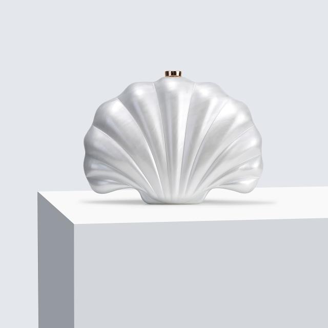 New Shoulder Crossbody Bag Shaped Shell Acrylic Bag Fashion Wedding Dinner Clutch Bag