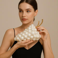 Unique colorful acrylic grape design box bag clutch bag evening bag