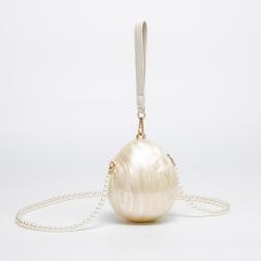 2025 Women's New Shoulder Crossbody Bag Shaped Shell Acrylic Bag Fashion Wedding Dinner Clutch Bag