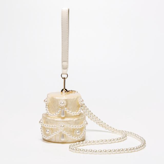 2025 Women's New Shoulder Crossbody Bag Shaped Shell Acrylic Bag Fashion Wedding Dinner Clutch Bag