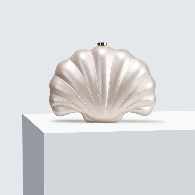 New Shoulder Crossbody Bag Shaped Shell Acrylic Bag Fashion Wedding Dinner Clutch Bag