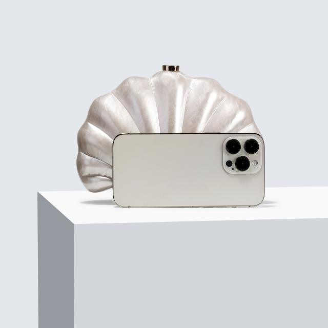 New Shoulder Crossbody Bag Shaped Shell Acrylic Bag Fashion Wedding Dinner Clutch Bag