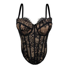 New Sexy Lace Camisole Women's Outer Wearing Corset Gather Underwear Fishbone Tube Top
