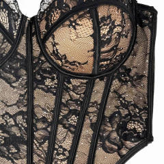 New Sexy Lace Camisole Women's Outer Wearing Corset Gather Underwear Fishbone Tube Top