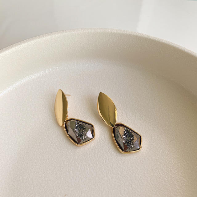 Laser Irregular Colorful Earrings Women's Geometric All-match Ear Jewelry