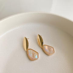 Laser Irregular Colorful Earrings Women's Geometric All-match Ear Jewelry