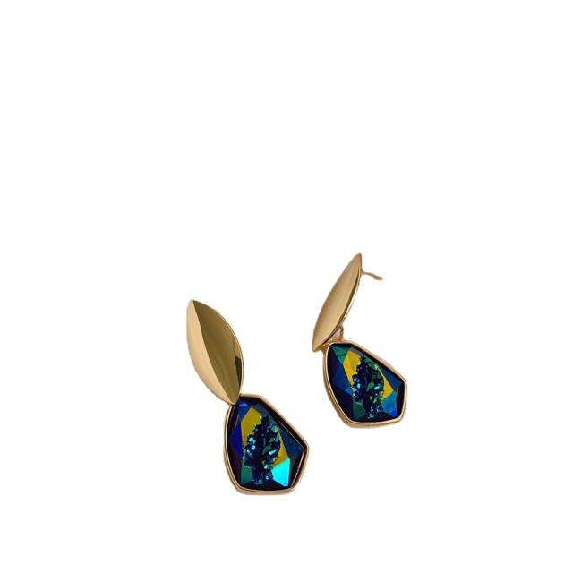 Laser Irregular Colorful Earrings Women's Geometric All-match Ear Jewelry