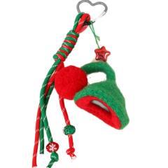 Christmas kniited hat keychain bag charms for women