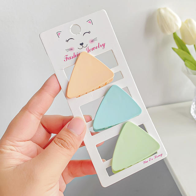 Frosted Candy Color small size Grab Clip suit hair claw clips set