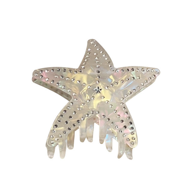 Diamond starfish women hair claw clips