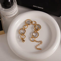 18KG mix color stainless steel chain bracelet bangle set