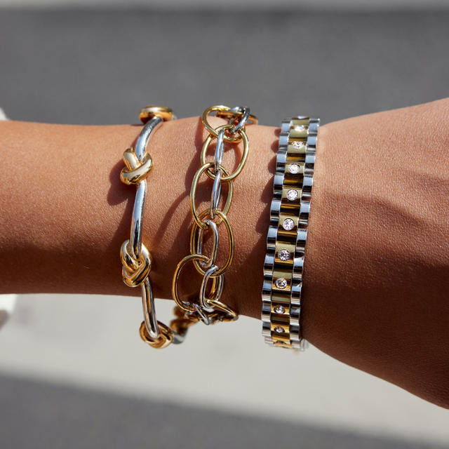 18KG mix color thick chain stainless steel bracelet bangle
