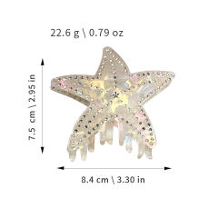 Diamond starfish women hair claw clips