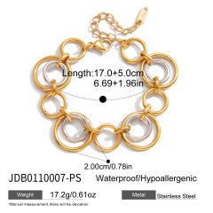 18KG mix color stainless steel chain bracelet bangle set
