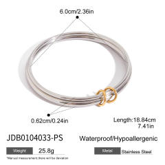 18KG mix color stainless steel chain bracelet bangle set
