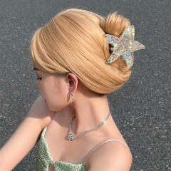 Diamond starfish women hair claw clips