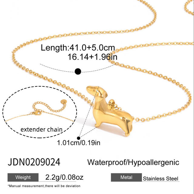Stainless Steel Cute Dog Necklace dainty necklace